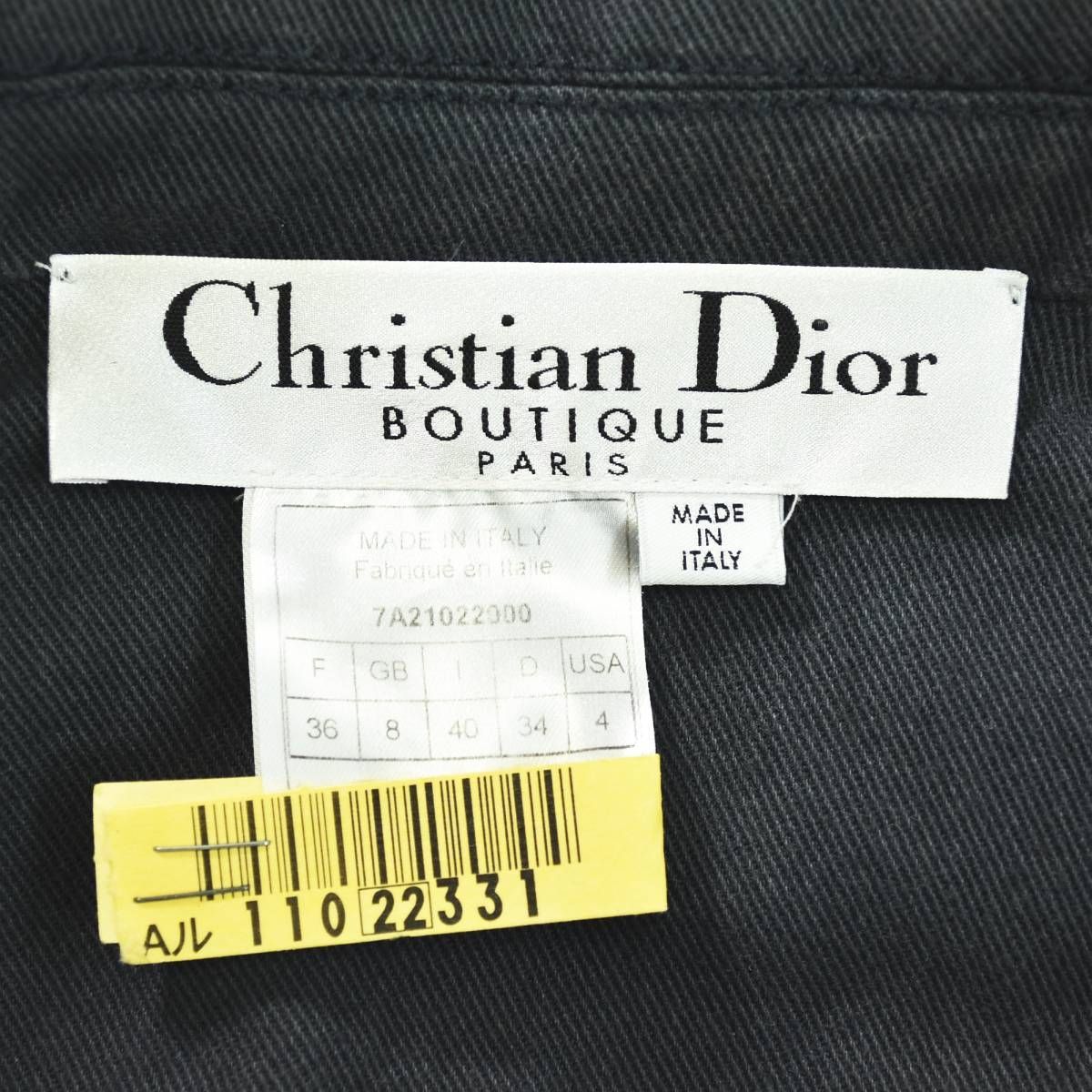 レア　Christian Dior BOUTIQUE テーラード　L ガリアーノ レア Christian Dior BOUTIQUE テーラード L ガリアーノ レア