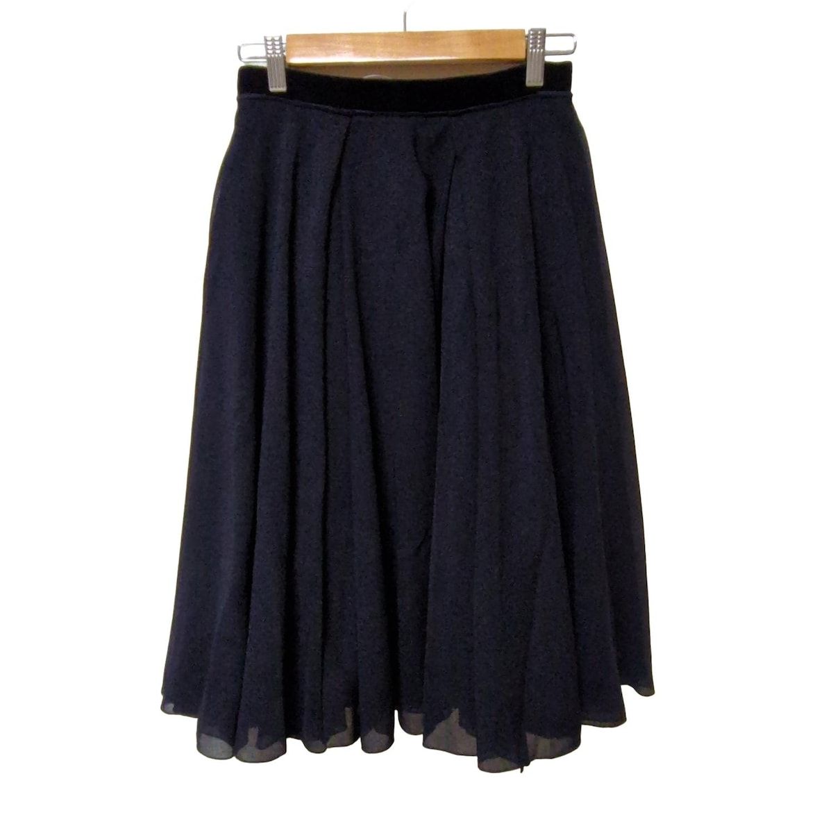 FOXEY フォクシー スカート サイズ38 M レディース - 37054 ネイビー×ダークネイビー ひざ丈