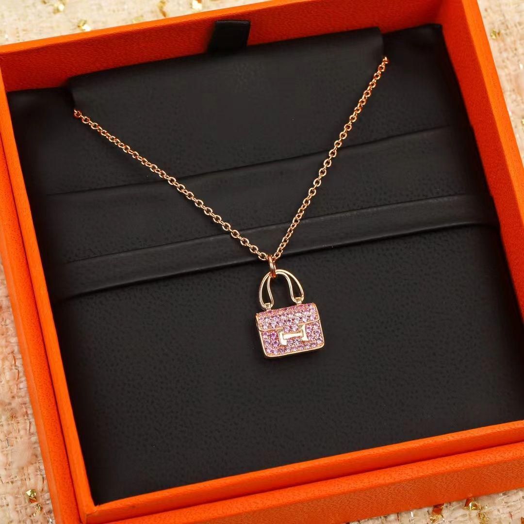 新品 HERMES 限定ピンクゴールドネックレス・ペンダント