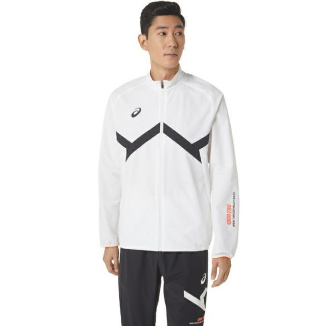 asics アシックス A-I-M STRETCH CLOTH JACKE ブリリアントホワイト 2XL 2031D991 100 | スポーツ メンズ 2XL ホワイト 白 服 衣類 衣料品ウェア ウエア アウター ストレッチクロスジャケット ジャケット ジ