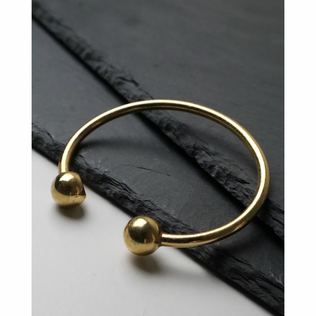 double end ball gold color vintage bangle ダブル エンドボール ゴールドカラー ヴィンテージ バングル ブレスレット