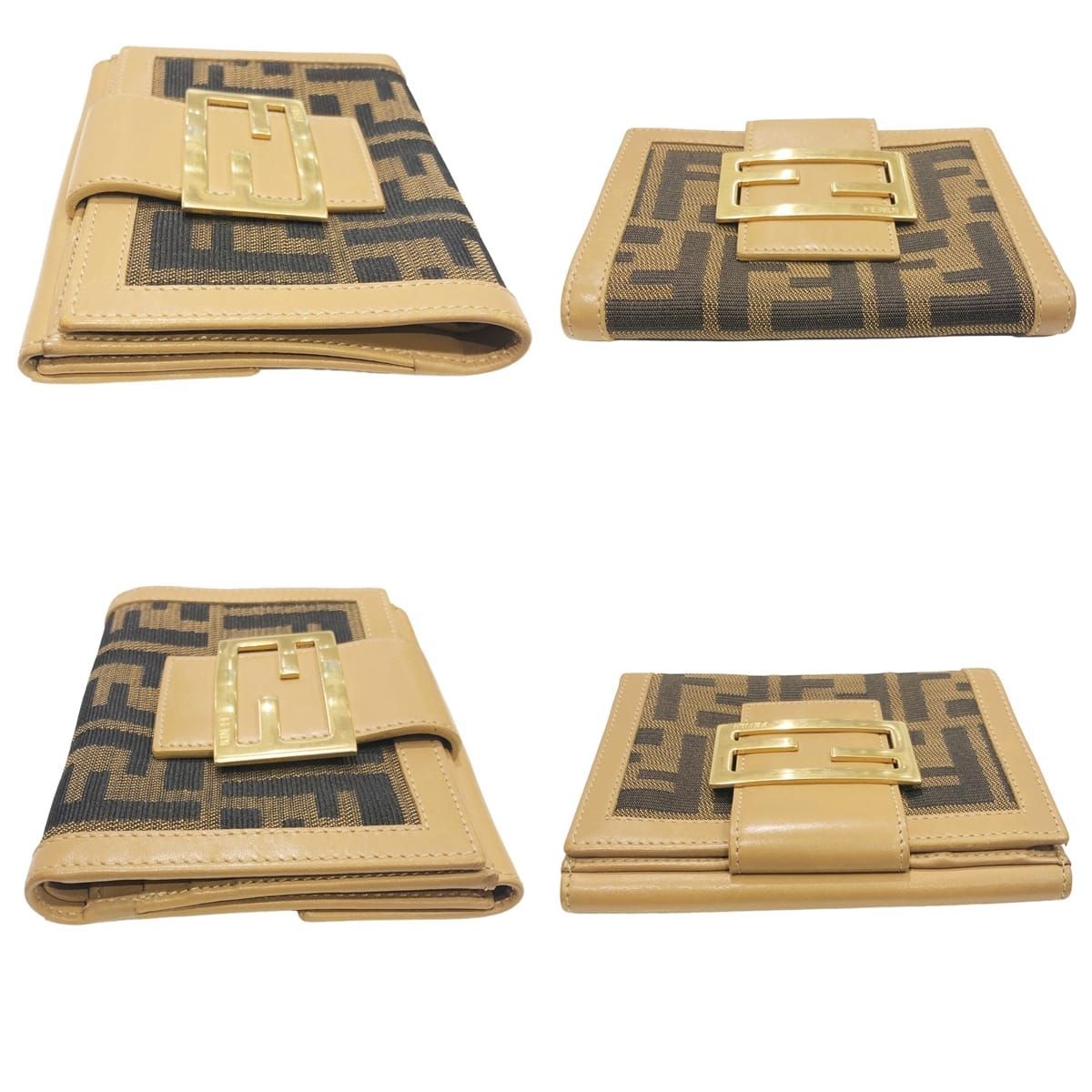 中古】 Fendi フェンディ メンズ財布 ズッカ 二つ折り 財布 サイフ  