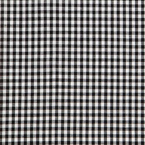 BK ブラック_2mカット KIYOHARA ギンガムチェック3ｍｍ 生地 約110cm巾×2mカット Col.BK ブラック G1001-2