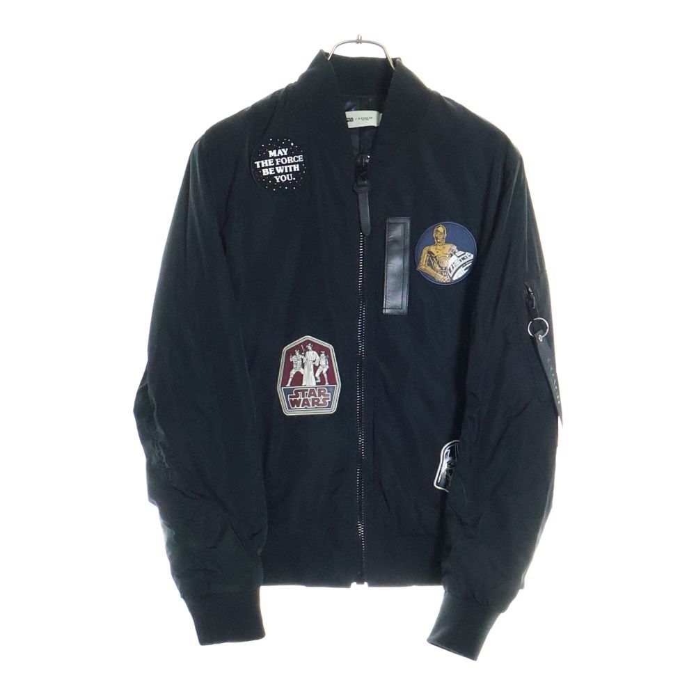 COACH (コーチ) ×STAR WARS ワッペン付きリブブルゾン ブラック E1602  