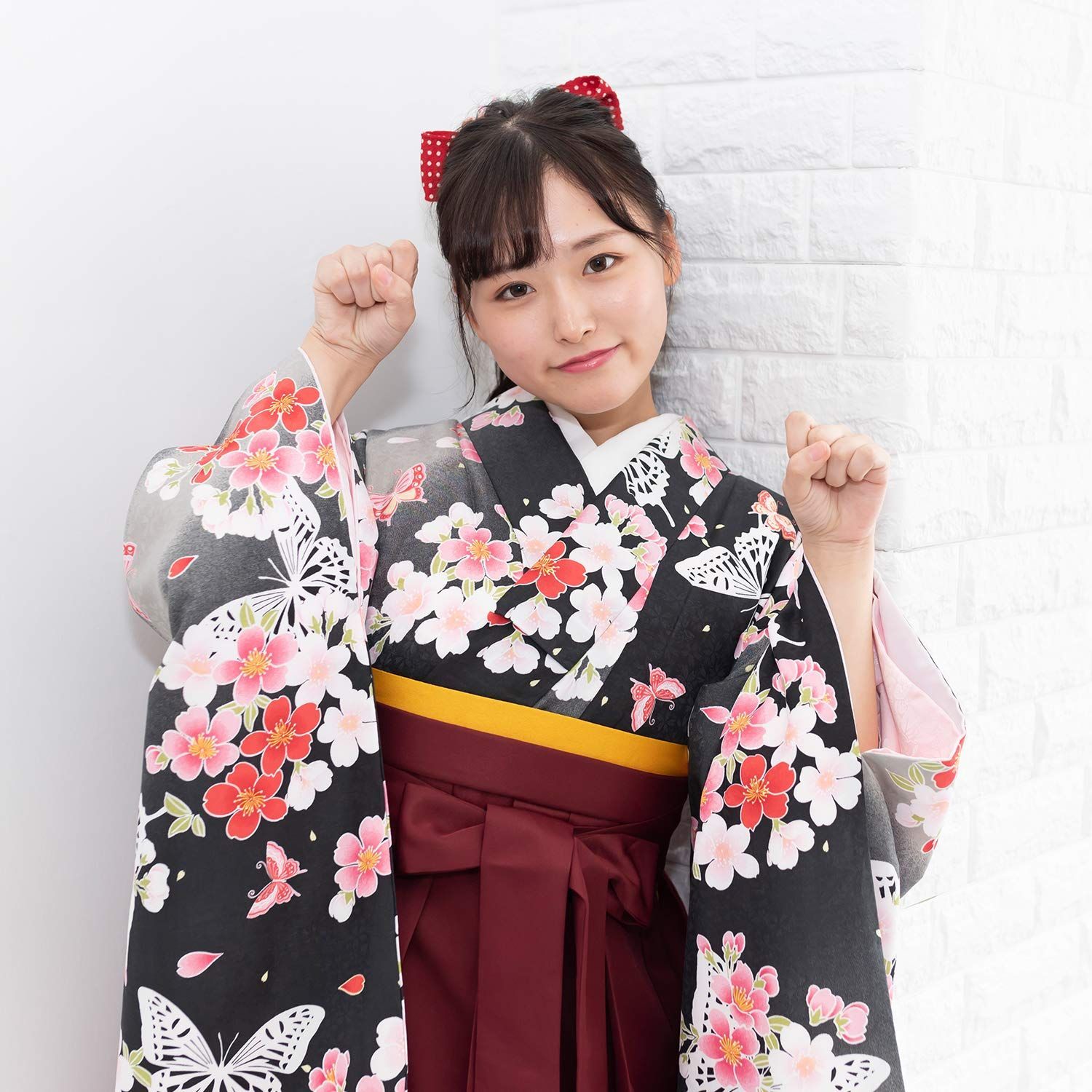 KYOETSU (キョウエツ) 卒業式 成人式 レディース草履 下駄 舞妓 こっぽり 刺繍入り鼻緒 うめ 丸菊 市松花 七宝 (黒台×黄鼻緒 KYOETSU (キョウエツ) 卒業式 成人式 日本製 草履バッグ2点セット 椿柄刺繍