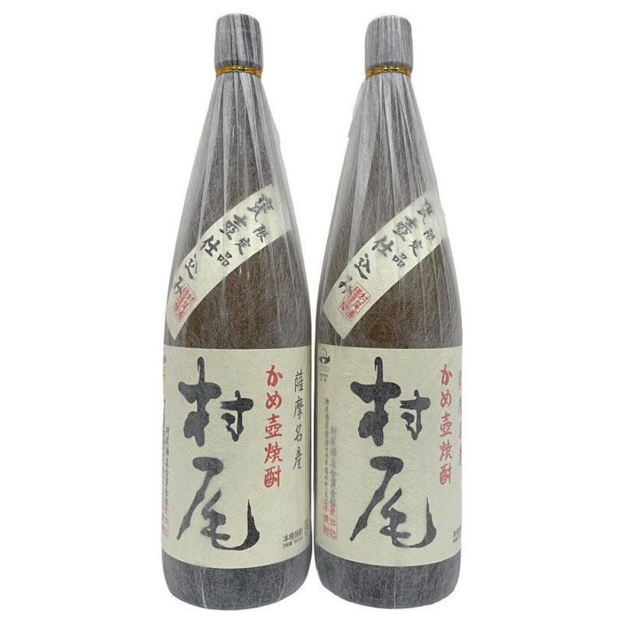 薩摩名産 かめ壺焼酎 村尾 1800ml 2本セット 25度 1.8L 和紙付き