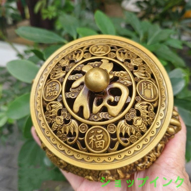 獅頭炉 五福臨門香炉 装飾品 工芸品 美術品 置物 獅頭炉 五福臨門香炉 装飾品 工芸品 美術品 置物 - メルカリ