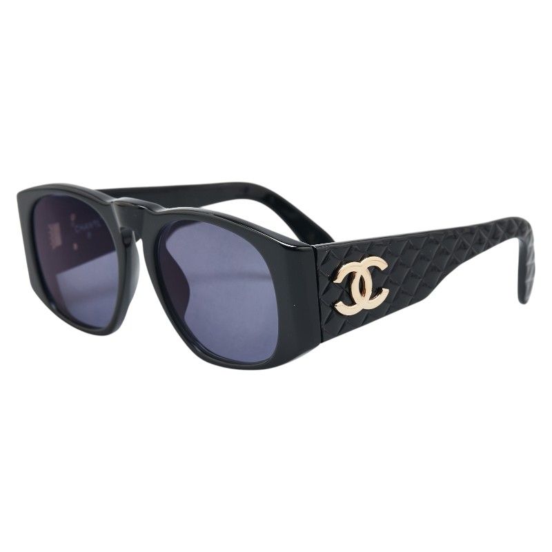 シャネル ココマーク マトラッセ サングラス 度入り 01450 ブラック プラスチック レディース CHANEL 1-0211355