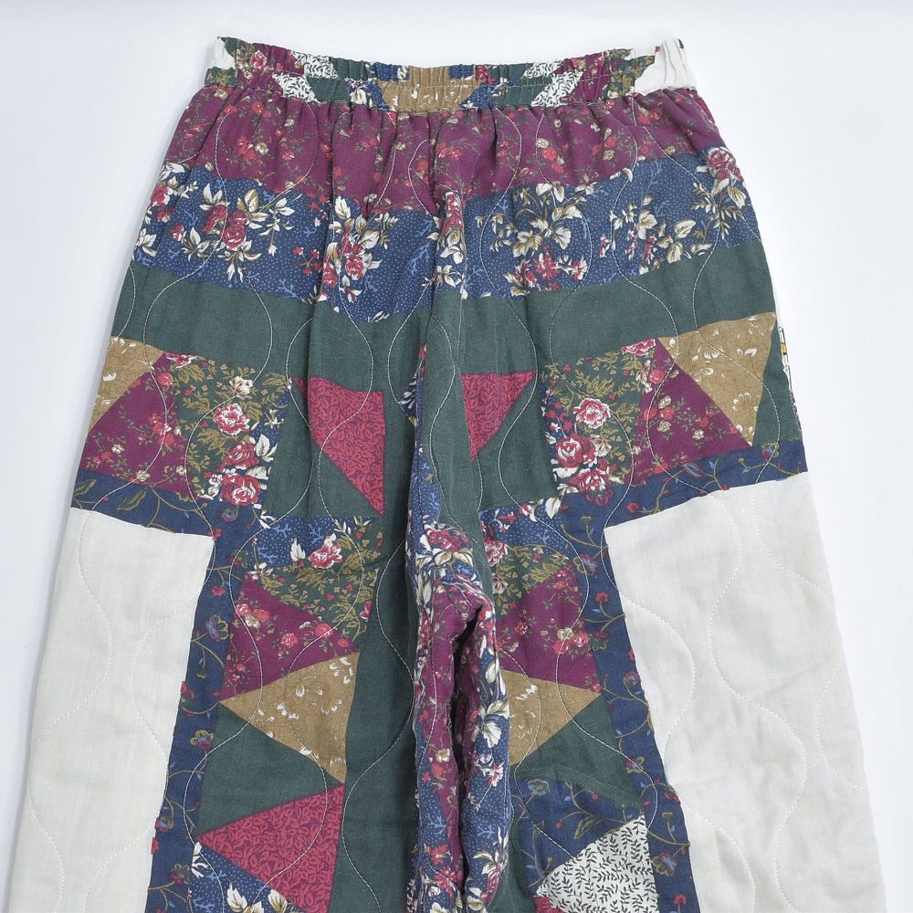 Remake リメイク ハンドメイド パッチワーク風プリントデザイン ワイド  