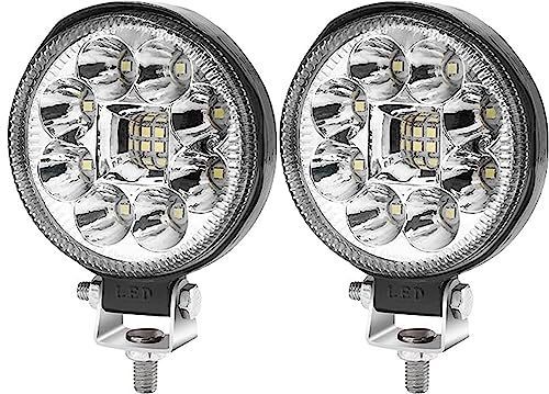 LED ワークライト 作業灯 2個セット 12V 24V 高輝度SMD 丸型 投光器 トラック トラクター デッキライト フォークリフト 除雪機ライト 船舶ライト