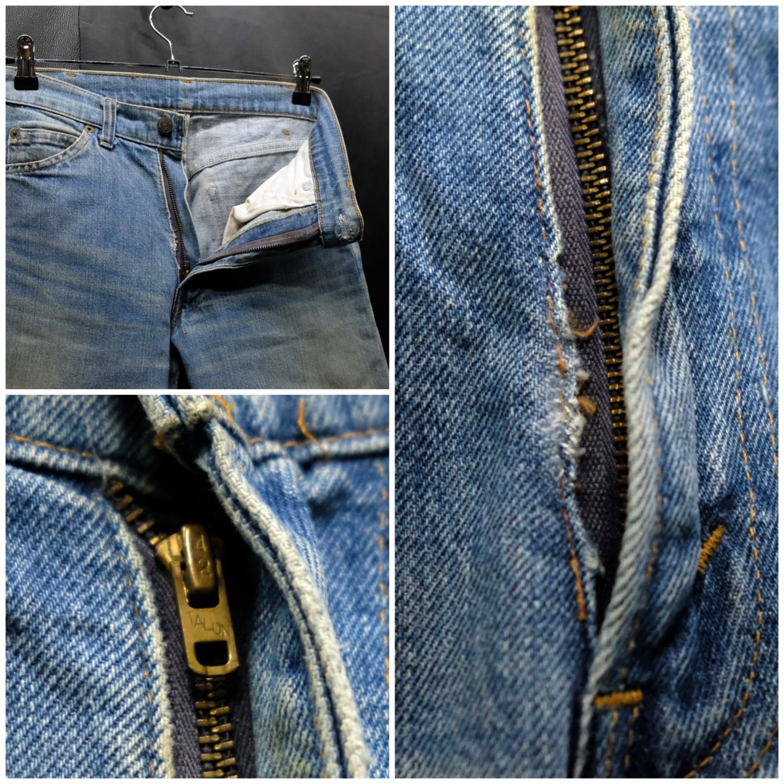 70s Levis505 66ボタン裏8 42タロンジップ Levi's リーバイス 70S 505 66前期 ボタン裏5 シングルステッチ