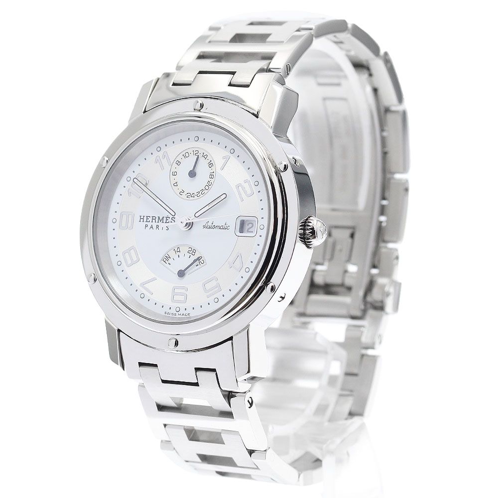 エルメス HERMES CL2.810 クリッパー デイト 自動巻き メンズ 良品 _893159 