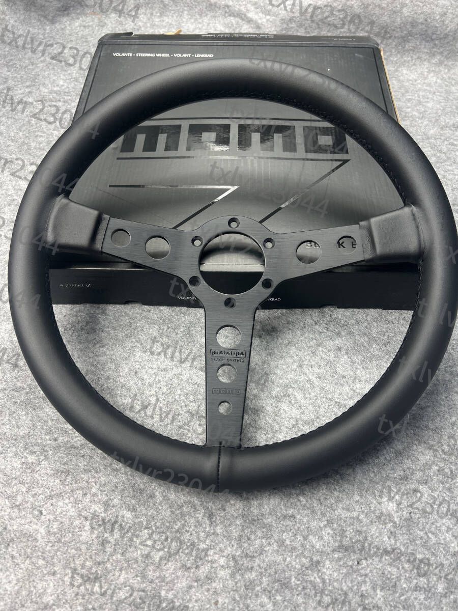 002 momo P5 ステアリング ハンドル 350mm 高品質 レザーレーシング スポーツステアリングホイール
