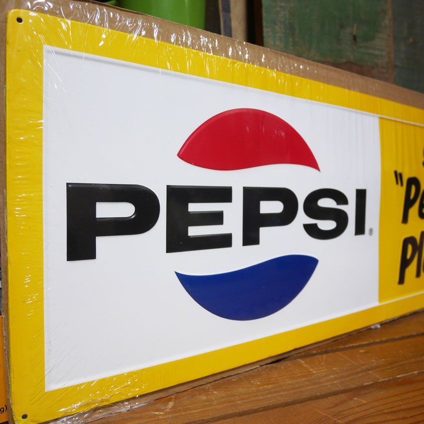 PEPSIの看板(ブリキ看板) ペプシ ブリキ看板PEPSI - COLA 5cent BIGGER BETTER ペプシコーラ
