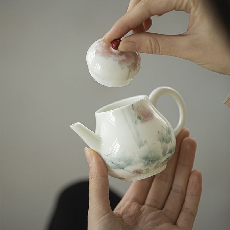 玉泥手描き急須 功夫茶器