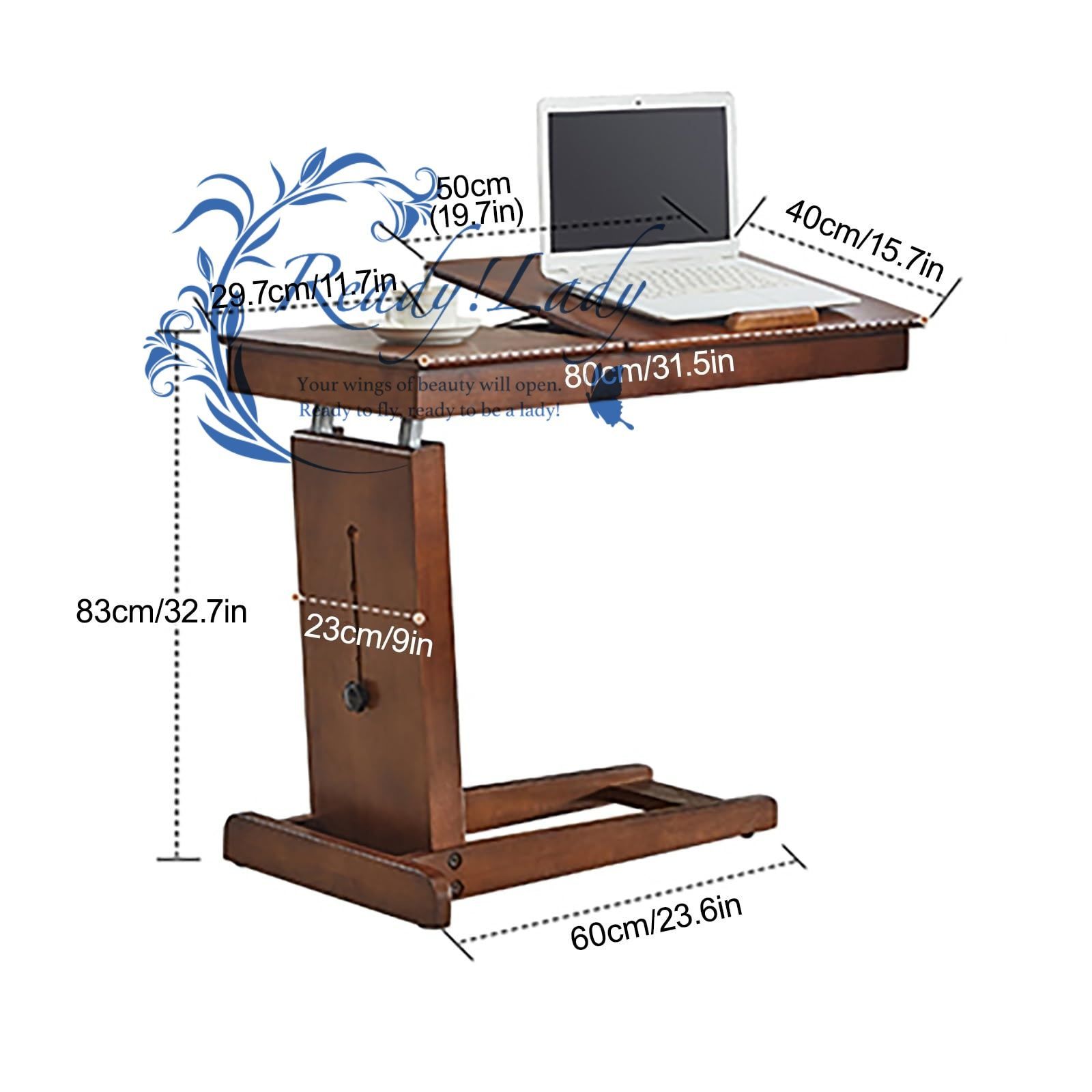 ベッドサイドテーブル 昇降式 折りたたみ式モバイルベッドサイドコンピュータテーブル