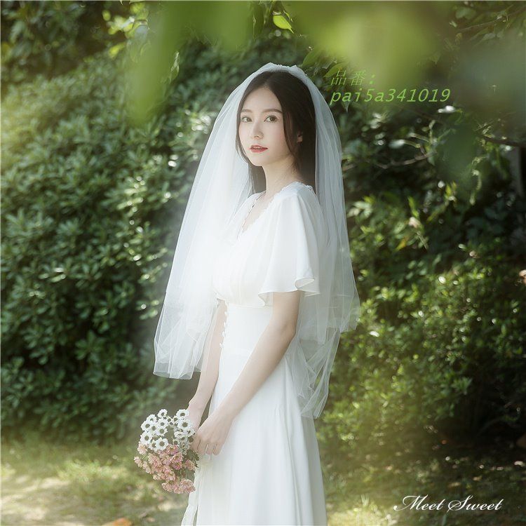 ウェディングドレス ロングドレス スレンダードレス サテン 半袖 スレンダーライン 二次会 ウエディングドレス 花嫁 Vネック 結婚式 ブライダル 前撮り pai5a341019