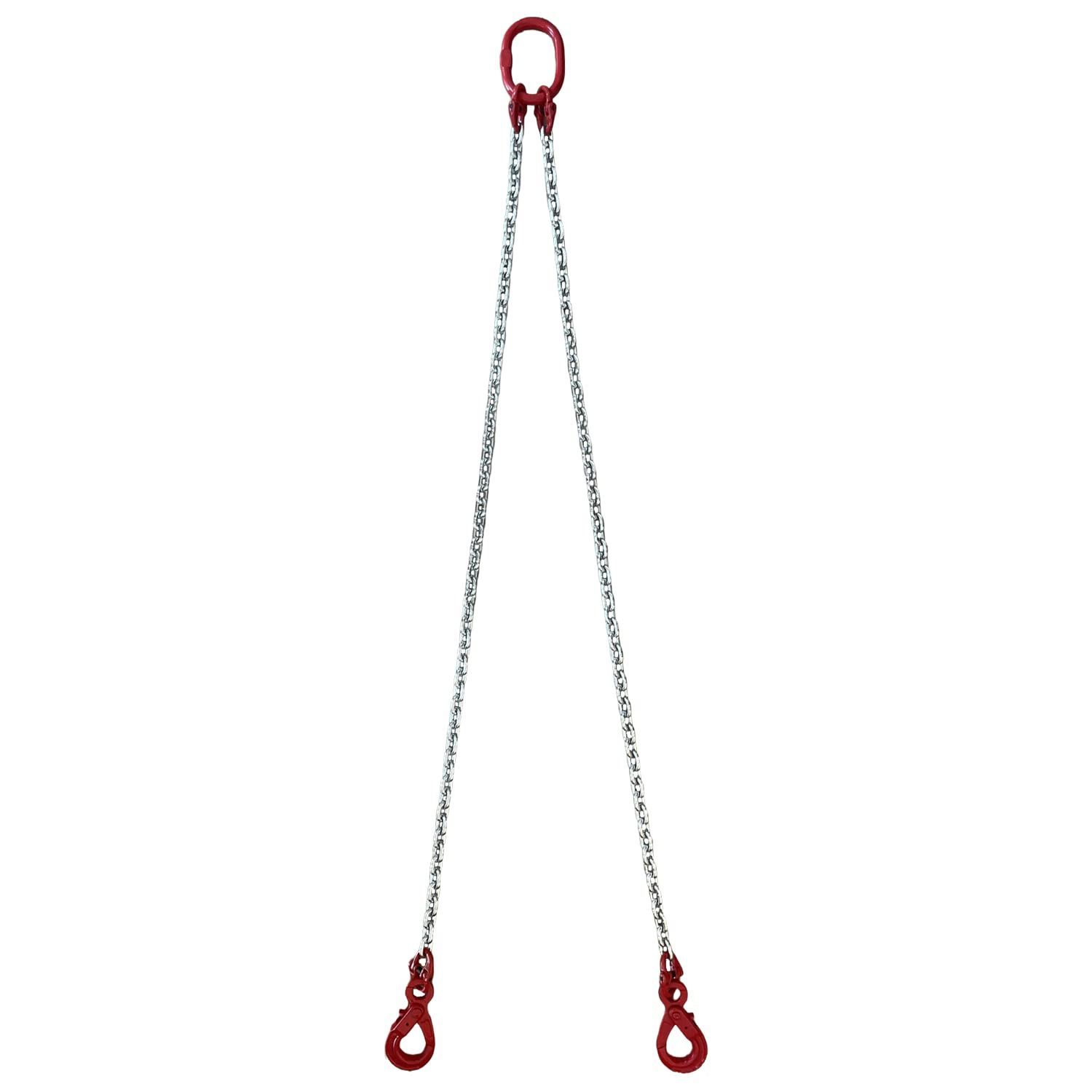 1.5m HELIX チェーンスリング 2000kg 2本吊り スリングチェーン 2ton 1.5m スリングフック ロッキングフック チェーンフック 8mmチェーン