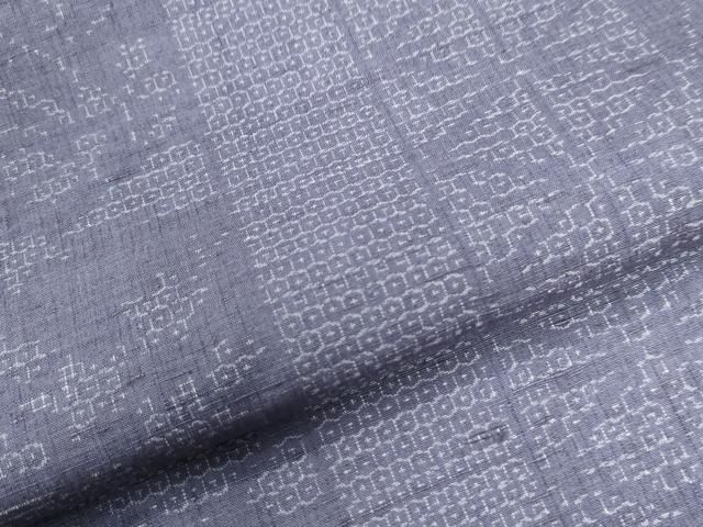 平和屋着物○結城紬 80亀甲 風景麻の葉間道 正絹 逸品 CAAW7266yc