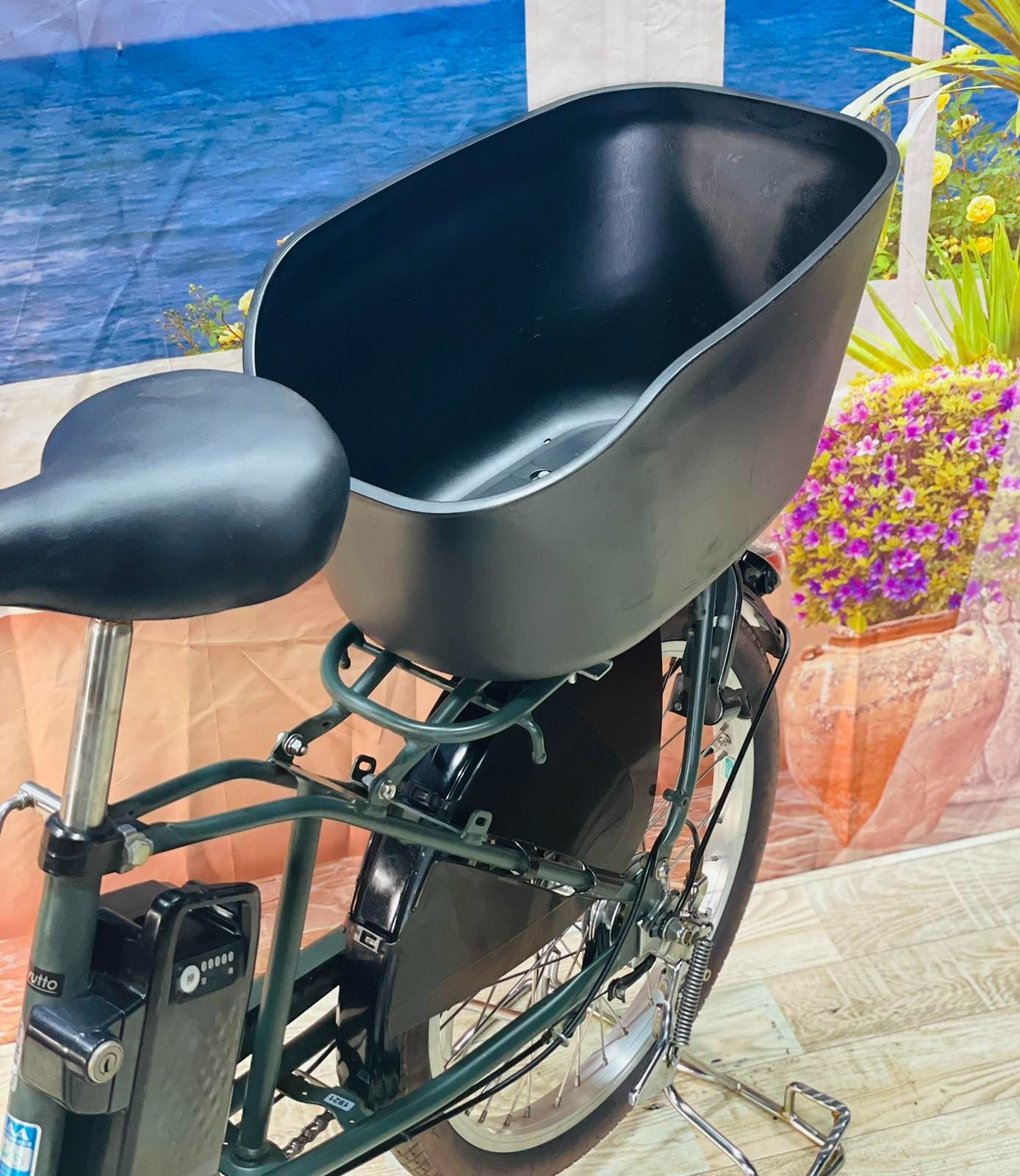 2018 マットダークグリーン ギュット 子供乗せ電動アシスト自転車 H1976 2018 マットダークグリーン ギュット 子供乗せ電動アシスト