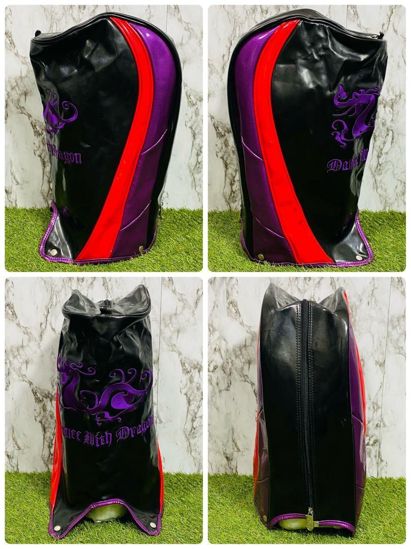 【激レア】ダンスウィズドラゴン エナメル キャディバッグ スタンド パープル 激レア】ダンスウィズドラゴン エナメル キャディバッグ