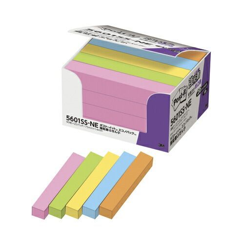 まとめ買い10個セット品 スリーエム ポスト イット Ｒ 強粘着製品 ４個入 ５個入 エコノパック ＴＭ 製品シリーズ パワーパック 5601SS-NE 混色５色 バイタルオレンジ ブルーパラダイス ビビットイエロー アシッドライム トロピカルピンク 2