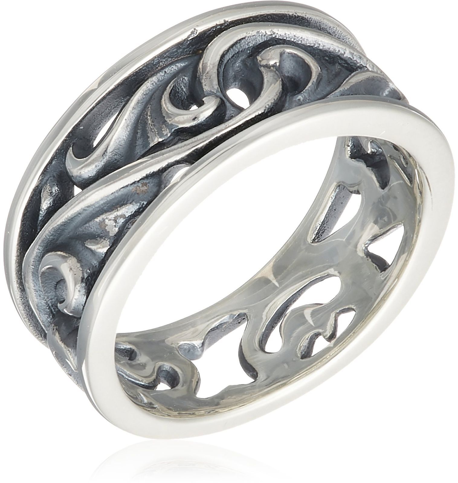 人気商品 フリースタイル STYLE アラベスクモチーフシルバーリング ブラック FSR913-B 日本サイズ15号