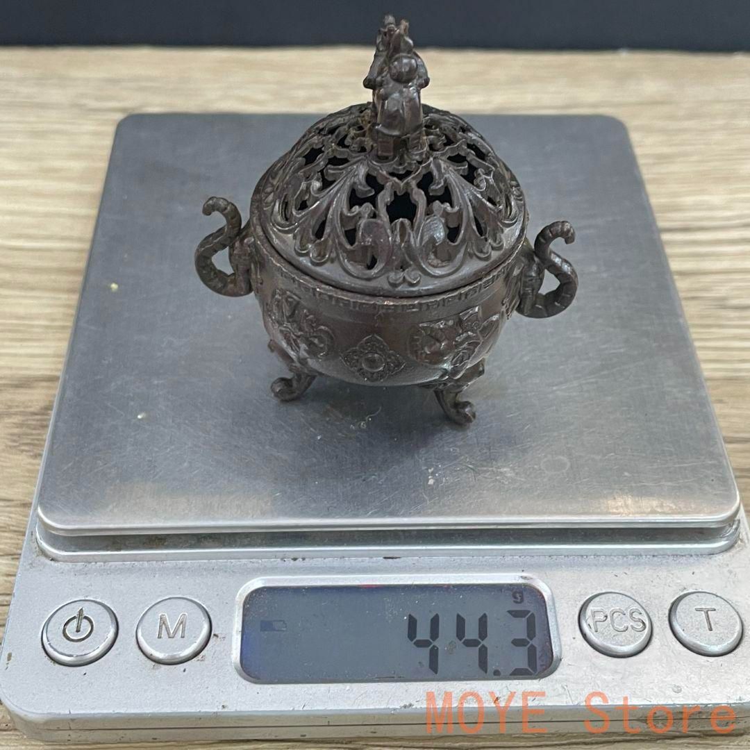 銅 細工 象蓋香炉 塔香炉 檀香炉 香具茶台薫香炉 工芸品 置物