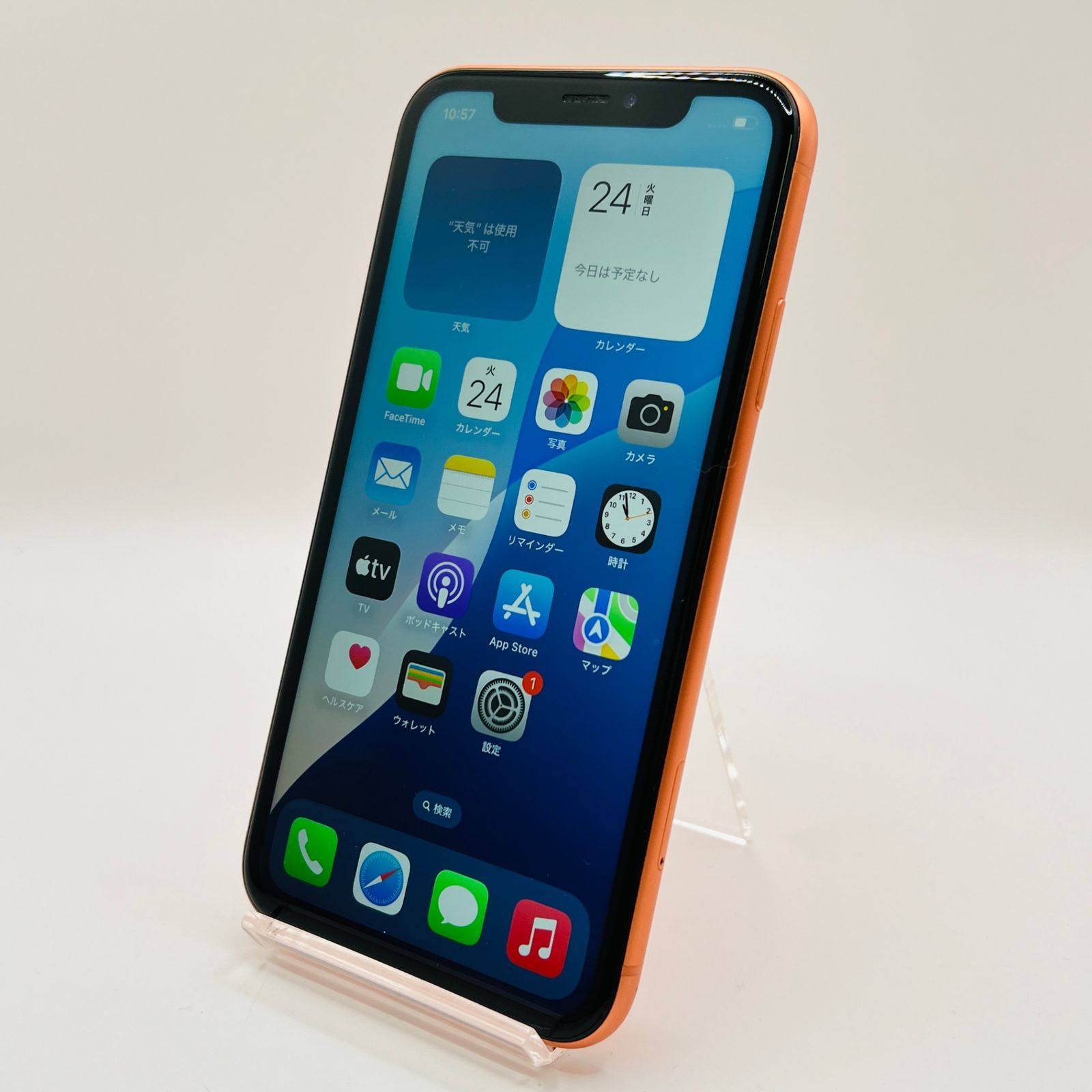 iPhoneXR 128GB コーラル　au 本体　機種　中古品 au iPhoneXR 128GB コーラル MT0T2J/A SIMロック解除済み 利用