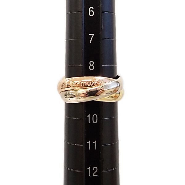カルティエ　Cartier トリニティリング　k18 3連　49号 Cartier - カルティエ トリニティリング スリーカラー