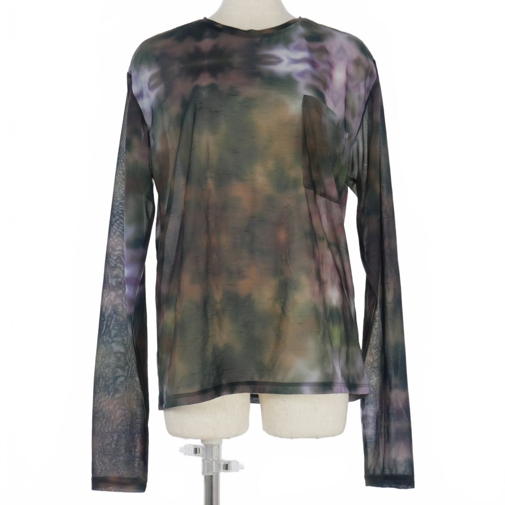 新品　FUMIE TANAKA マーブル柄　シアーロンT FUMIE TANAKA（フミエタナカ）の「シアーマーブルロンTEE（T