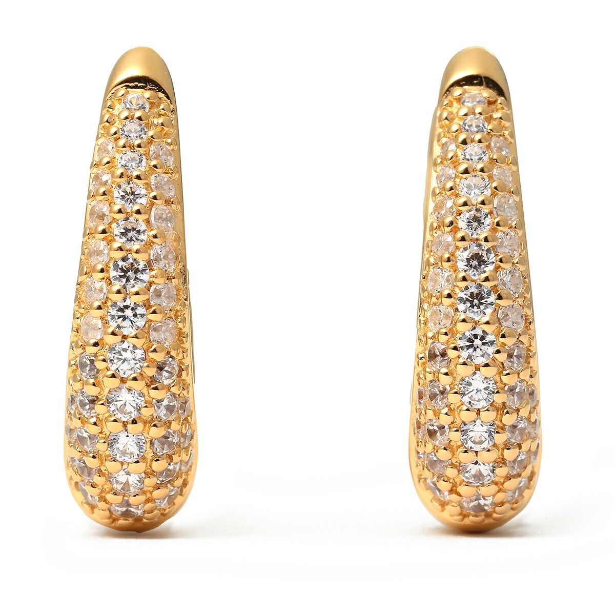 新品 トムウッド TOMWOOD ピアス Hoops Pave Gold ゴールド