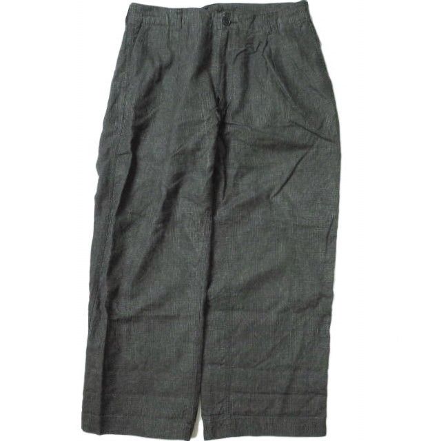 KUON クオン 20SS 日本製 麻・墨染チェック 1タックワイドパンツ 2001-PT02 XL ダークグレー リネン 久遠 ボトムス【中古】【KUON】 KUON 20SS 麻・墨染チェック 1タックワイドパンツ 2001-PT02 - メルカリ