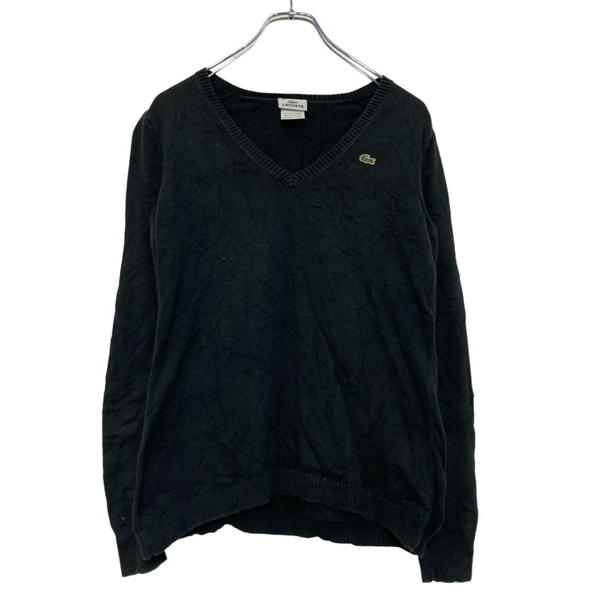 LACOSTE コットン ニット セーター ラコステ レディース M~ ブラック V 