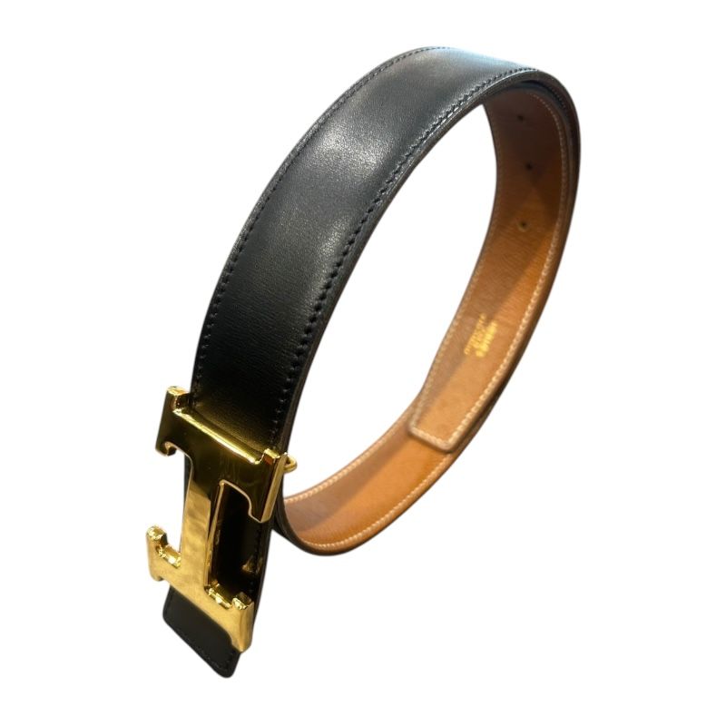 エルメス HERMES コンスタントベルト 70cm ブラック|ゴールド金具 ボックスカーフ エプソン ユニセックス ベルト