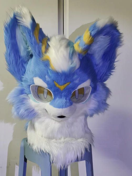 ファースーツ 着ぐるみセット NO.262 ドラゴン 青 ブルー ケモノ ファースーツ 全頭ヘッド ぬいぐるみ コスプレ コスチューム 一点物