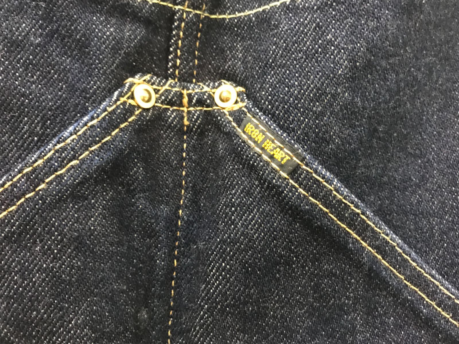 ◇IRON HEART アイアンハート ダブルニー デニム オーバーオール 805