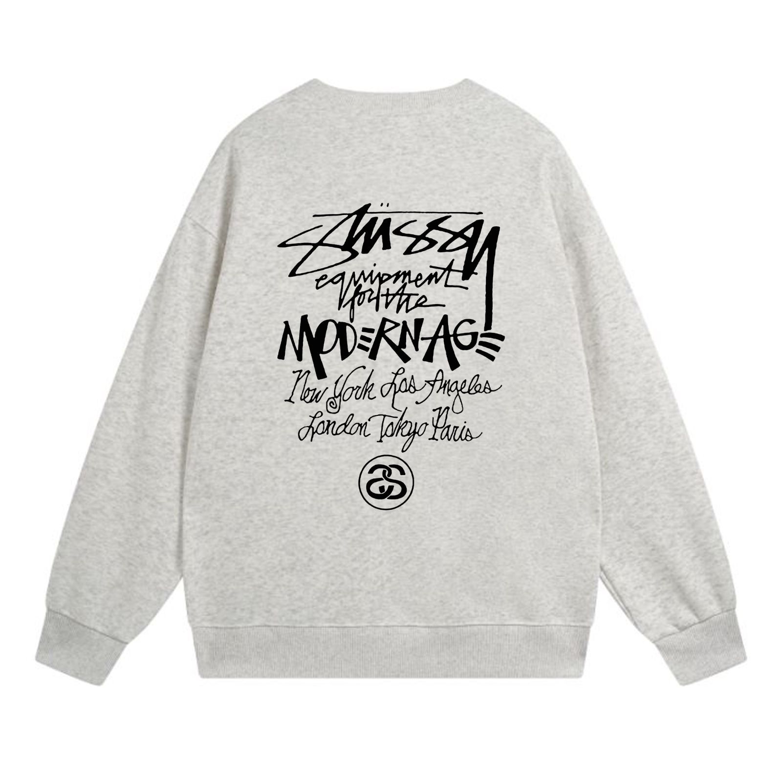 Stussy SS23 モダニストロゴプリントクルーネックスウェットシャツ