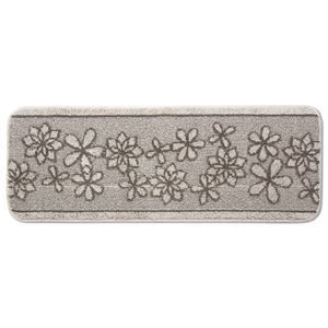 25個セット 花柄 キッチンマット|台所マット ベージュ 45×120cm 長方形 防滑加工 ベルラ