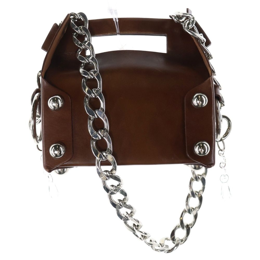 MASU LEATHER CAKE MINI BAG ブラウン チェーン MASU(エムエーエスユー)のLEATHER CAKE MINI BAG BROWN(バッグ)の通販