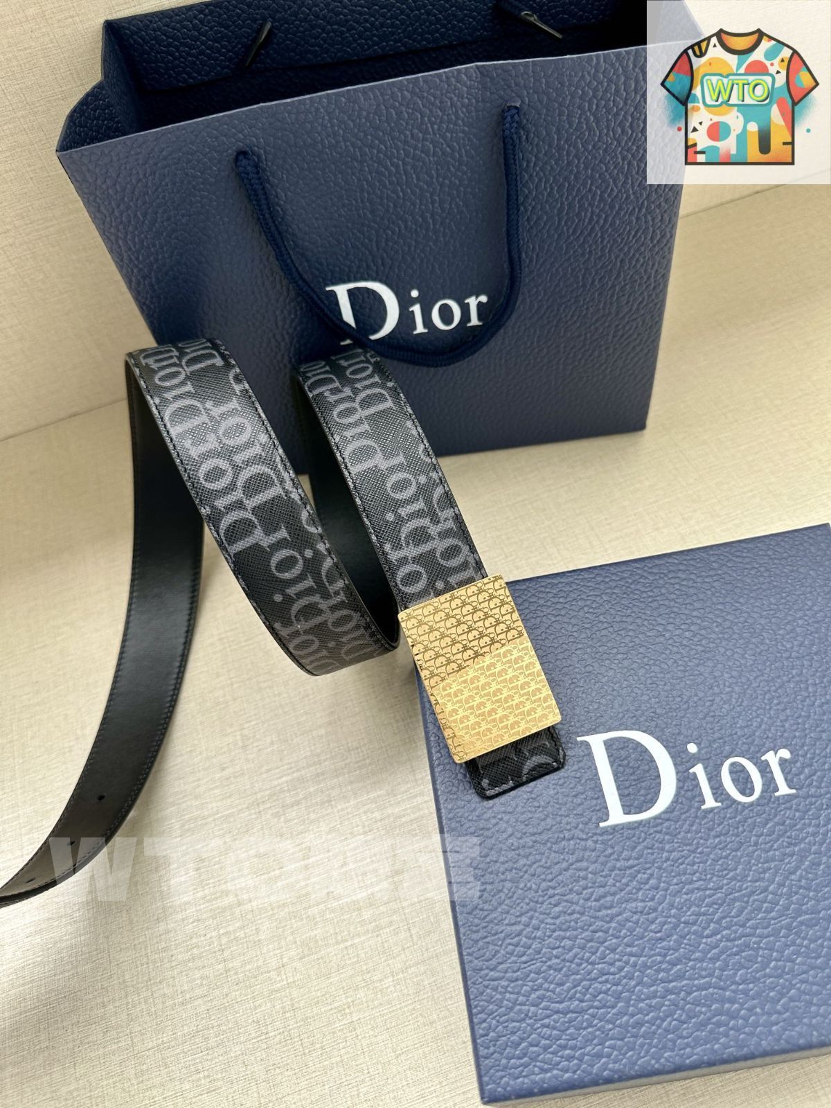 今日特価】Dior ディオール 35mm 両面ベルト-3 - メルカリ