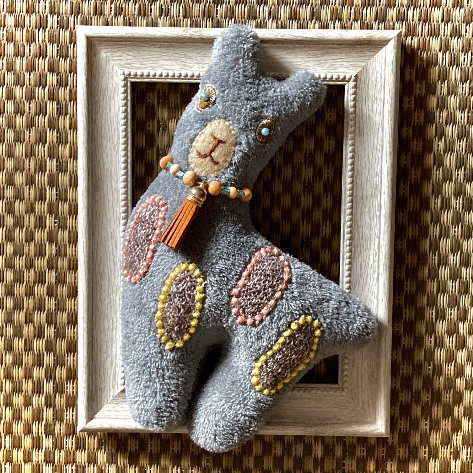 ミナペルホネン　ハンドメイド　テディ&はちわれにゃんこ ハンドメイドミナペルホネン ぬいぐるみ愉快な仲間たち - メルカリ
