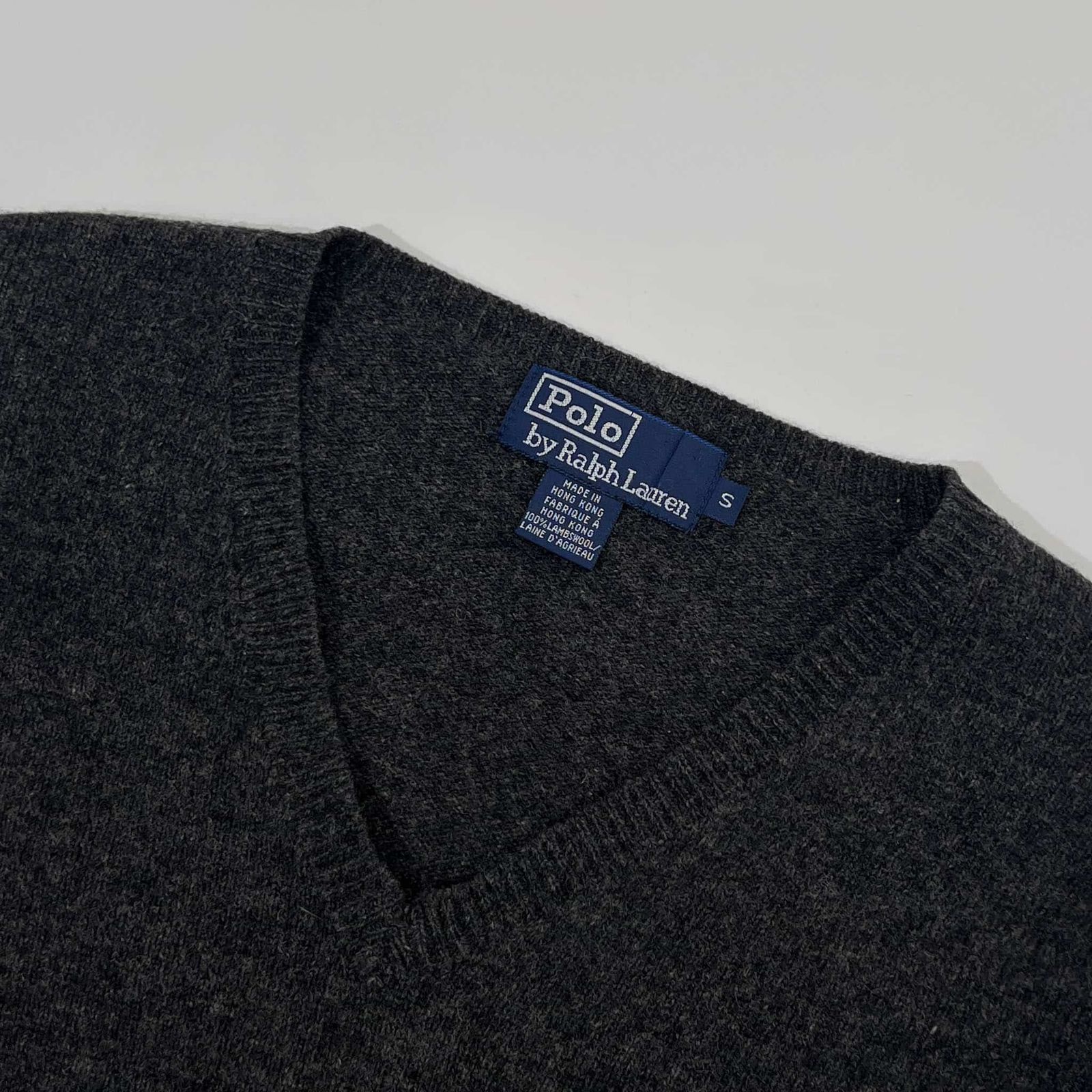 90s Polo Ralph Lauren ポロラルフローレン Vネック ウール ニット