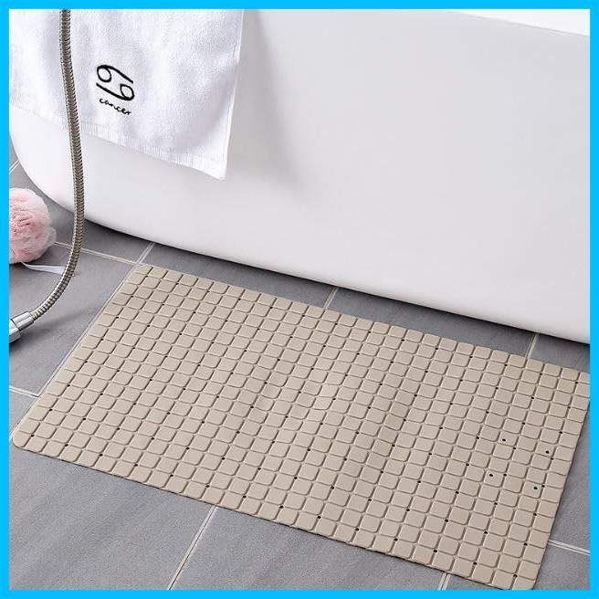 子供 浴槽滑り止めマット 介護 浴室マット カビない お風呂マット 浴室内 滑り止め 速乾 浴槽マット 40×70cm Raatel ベージュ