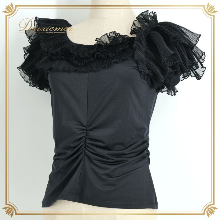 社交ダンス】チャコット Royal Dance ブラックレーストップス