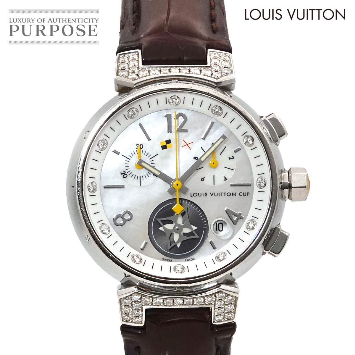ルイ ヴィトン LOUIS VUITTON タンブール ラブリーカップ Q132H クロノ 