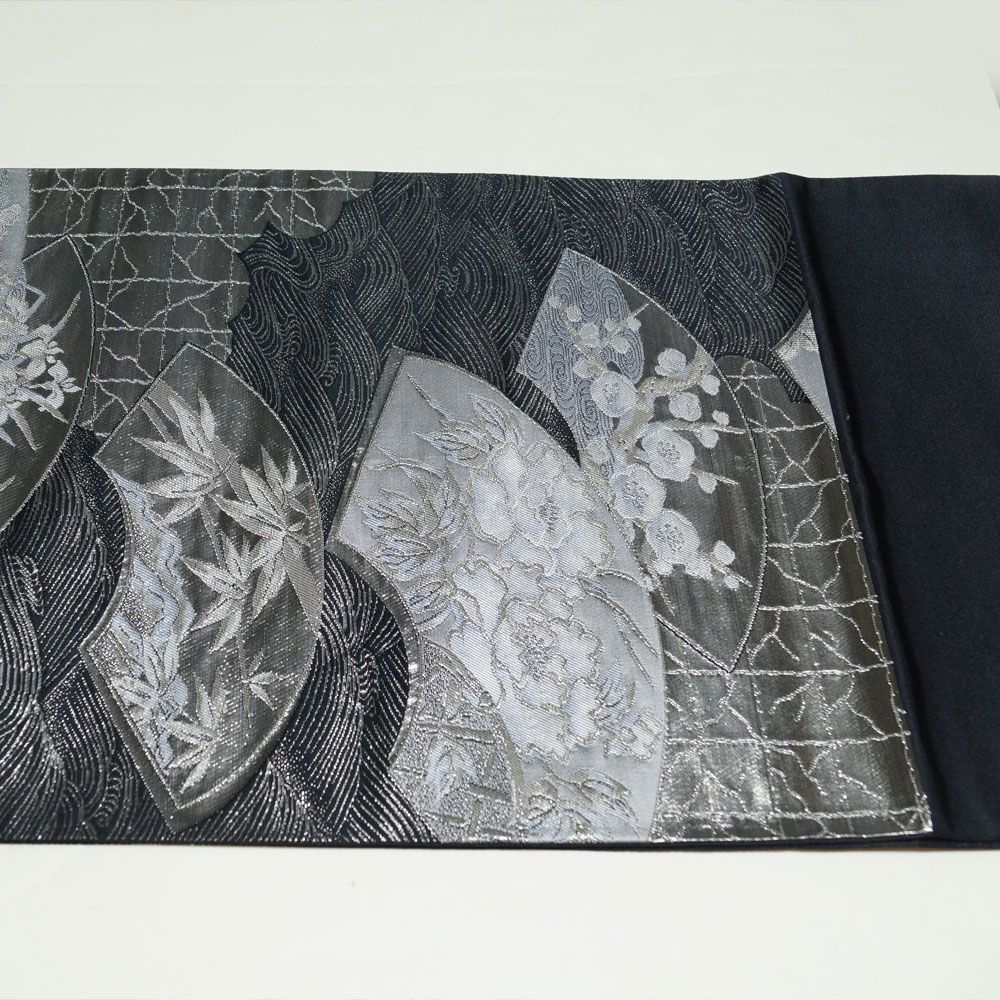 地紙に波頭 春秋模様