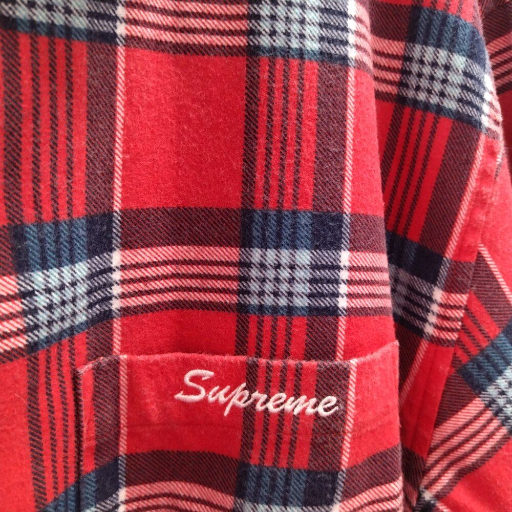 SUPREME (シュプリーム) 21AW Faux Fur Collar Flannel Shirt フェイク