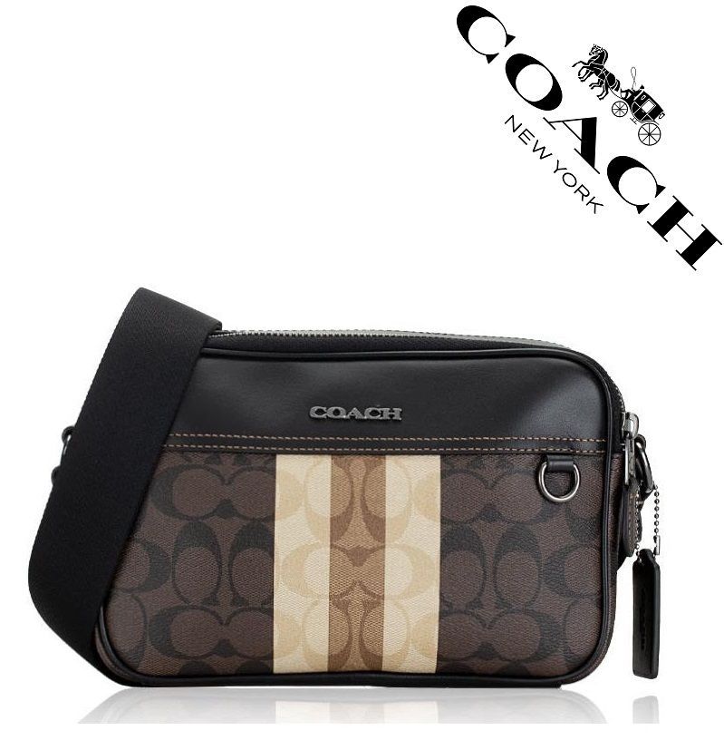 セール中】COACH コーチバッグ C9965 ブラウン×ブラック ダブルジップ 