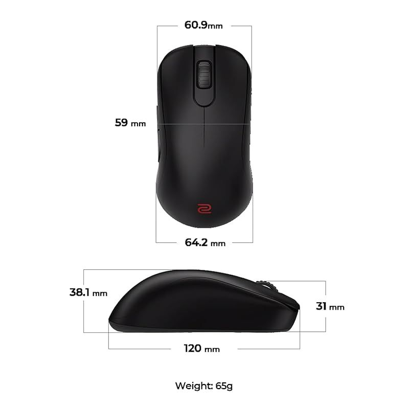  ZOWIE S 2 DW ワイヤレスゲーミングマウス 中プロファイル 左右対称 65 g 3950センサー 4000 Hz エンハンストワイヤレスレシーバー付属 右利き用 プラグ＆プレイ 周辺機器 Wii